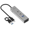 Image de i-Tec - Concentrateur (hub) - charge universelle, métal - 2 x USB-C 3.2 Gen 1 + 2 x USB 3.2 de 1ère génération + 1 x USB-C (alimentation électrique) - de bureau