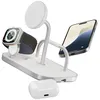 Image de ZENS 4-in-1 Magnetic + Watch Wireless Charger - Support de chargement sans fil + adaptateur secteur - 65 watt - Fast Charge - blanc/argent