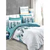 Image de Parure De Lit - 1 Housse De Couette 220 X 240 Cm + 2 Taies D'oreiller 60 X 60 Cm - 100% Coton Renforcé - Vert