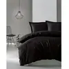 Image de Parure De Lit - 1 Housse De Couette 220 X 240 Cm + 2 Taies D'oreiller 60 X 60 Cm - Satiné 100% Coton - Noir