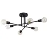 Image de Plafonnier en métal FLOWERA - 3 bras - L. 64 cm x H. 30 cm - Noir