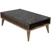 Image de Habitat et jardin Table basse en bois "Milan" - 105 x 60 x 34 cm - Noyer, Noir