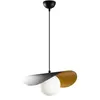 Image de Suspension en métal à hauteur réglable - L. 32 x H. 9-105 cm - Noir et blanc - ARLETTE