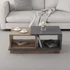 Image de Table basse en bois "Consept" - 90 x 45 x 36 cm - Gris anthracite