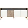 Image de Buffet en agglomÃ©rÃ© 4 portes milan noyer et blanc