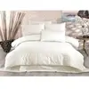 Image de Parure De Lit - 1 Housse De Couette 220 X 240 Cm + 2 Taies D'oreiller 60 X 60 Cm - 80% Coton, 20% Polyester - CrÃ¨me