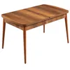 Image de Table Ã  Manger Extensible en bois "Barok" - 78 x 132 x 80 cm - Noyer