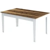 Image de Table à manger Forme MILAN 145 x 75 x 88 cm Noyer/Blanc 4 personnes