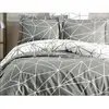 Image de Parure De Lit - 1 Housse De Couette 220 X 240 Cm + 2 Taies D'oreiller 60 X 60 Cm - 100% Coton Renforcé - Gris