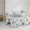 Image de Parure De Lit - 1 Housse De Couette 220 X 240 Cm + 2 Taies D'oreiller 60 X 60 Cm - 100% Coton Renforcé - Gris