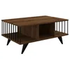 Image de Table basse en bois "Bert" - 90 x 60 x 40 cm - Noyer