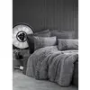 Image de Parure De Lit - 1 Housse De Couette 220 X 240 Cm + 2 Taies D'oreiller 60 X 60 Cm - 100% Coton Renforcé - Gris