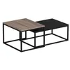 Image de Table basse Emob LEKA 72 x 45 x 37 cm noir/anthracite mÃ©lamine