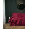Image de Parure De Lit - 1 Housse De Couette 220 X 240 Cm + 2 Taies D'oreiller 60 X 60 Cm - Satiné 100% Coton - Rouge