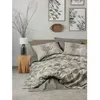 Image de Parure De Lit - 1 Housse De Couette 220 X 240 Cm + 2 Taies D'oreiller 60 X 60 Cm - 100% Coton RenforcÃ© - Kaki