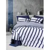 Image de Parure De Lit - 1 Housse De Couette 220 X 240 Cm + 2 Taies D'oreiller 60 X 60 Cm - 100% Coton Renforcé - Bleu