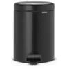 Image de Brabantia Brabantia Poubelle à Pédale newIcon, 5 litres, Fermeture Silencieuse, Seau en Plastique - Matt Black