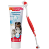 Image de Lot beaphar Brosse à dent + dentifrice pour chien et chat - brosse à dents + dentifrice (100 g)