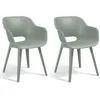Image de Allibert Keter Chaises De Jardin Akola Lot De 2 Vert Vintage