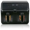Image de alpina Double Airfryer XXL - Friteuse Ã  air chaud 2x4L - Friteuse Ã  air avec Ã©cran tactile numÃ©rique - Four Ã  air chaud pour 6 personnes et plus - 8 programmes de cuisson - Mode Sync - Fonction minuterie