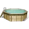 Image de Piscine bois OcÃ©a 5,10 x 1,20 m - Liner beige