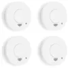 Image de Smartwares RM250/4 DÃ©tecteur de fumÃ©e 4 piÃ¨ces - 1 pack ? Piles incluses