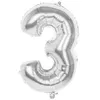 Image de ballon argent alu chiffre 3