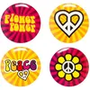 Image de Boland boutons cul hippie. (3 cm) orange/rouge 3 pièces