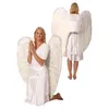 Image de Maxi ailes d'ange avec plumes blanches de 120cm