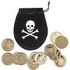 Image de Boland sac pirate avec pièces 4 cm polyester noir/or 13 pièces