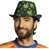 Image de chapeau borsalino feuilles cannabis rasta - 82017