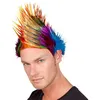 Image de perruque punk crète multicolore homme - 86348