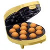 Image de Bestron Appareil a cake pop au design rétro, Inclut un support a cake pop, fourchette & 12 bâtonnets a cake pop, Couleur: jaune