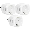 Image de Prise intelligente Wi-Fi avec moniteur de consommation d énergie, 16A, 3680W, pack de 3 Alecto SMART-PLUG20 TRIPLE Blanc