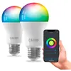 Image de Lot de 2 Ampoules Standard connecteés E27 Calex Smart RGB CCT 9,4 W Blanc