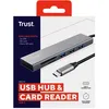 Image de Trust Halyx Hub USB-C et Lecteur de Cartes, 3 Ports USB, Lecteurs de Cartes SD et Micro-SD, Macbook/Chromebook/Ordinateur Portable/PC