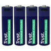 Image de Trust - Batterie - USB-C + batterie 4 x type AA - (rechargeables) - 1700 mAh - bleu