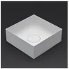 Image de Vasque à poser blanc mat THIN SQUARE RIHO 38x38 cm solid surface-Blanc-Blanc-38 --