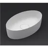 Image de Vasque à poser blanc mat THIN OVAL RIHO 58x35 cm solid surface-Blanc-Blanc-58 --
