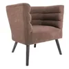 Image de Fauteuil de salon design velours Explicit - Marron