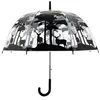 Image de Esschert Design - Parapluie transparent noir Forêt