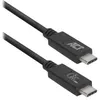 Image de ACT - Câble USB - 24 pin USB-C (M) droit pour 24 pin USB-C (M) droit - USB 3.2 Gen 1 - 3 A - 2 m - USB Power Delivery (60W) - noir