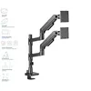 Image de ACT - Kit de montage (bras pour moniteur, montage sur perche) - pour 2 écrans LCD - aluminium, plastique, acier - noir - Taille d'écran : 17"-49"