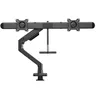 Image de ACT - Kit de montage (bras pour moniteur) - pour 2 écrans LCD - aluminium, plastique, acier - noir - Taille d'écran : 17"-32"
