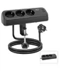 Image de ACT - Coupe-circuit (montable sur pince) - bureau - CA 230 V - 4000 Watt - entrée : power CEE 7/7 - connecteurs de sortie : 3 (3 x alimentation Type F, 2 x USB, USB-C (PD)) - 1.5 m cordon - noir