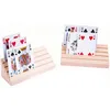 Image de Porte-Cartes Pyramide en Bois Massif (x2)