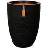 Image de Capi Kblr783 Rib - Vase ÃlÃ©gant Bas NervurÃ© - 46x58cm - Noir