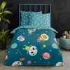 Image de vidaXL Good Morning Housse De Couette Enfant Spacy 100x135 Cm Bleu P¿¿Trole