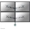 Image de Neomounts FPMA-D935D4 - Kit de montage - pleine action - pour 4 écrans LCD - argent - Taille d'écran : 10"-27" - pinces montables, montrable sur bureau