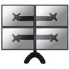 Image de Neomounts FPMA-D700DD4 - Pied - pleine action - pour 4 écrans LCD - noir - Taille d'écran : 19"-30" - support pour ordinateur de bureau, oeillet, montrable sur bureau